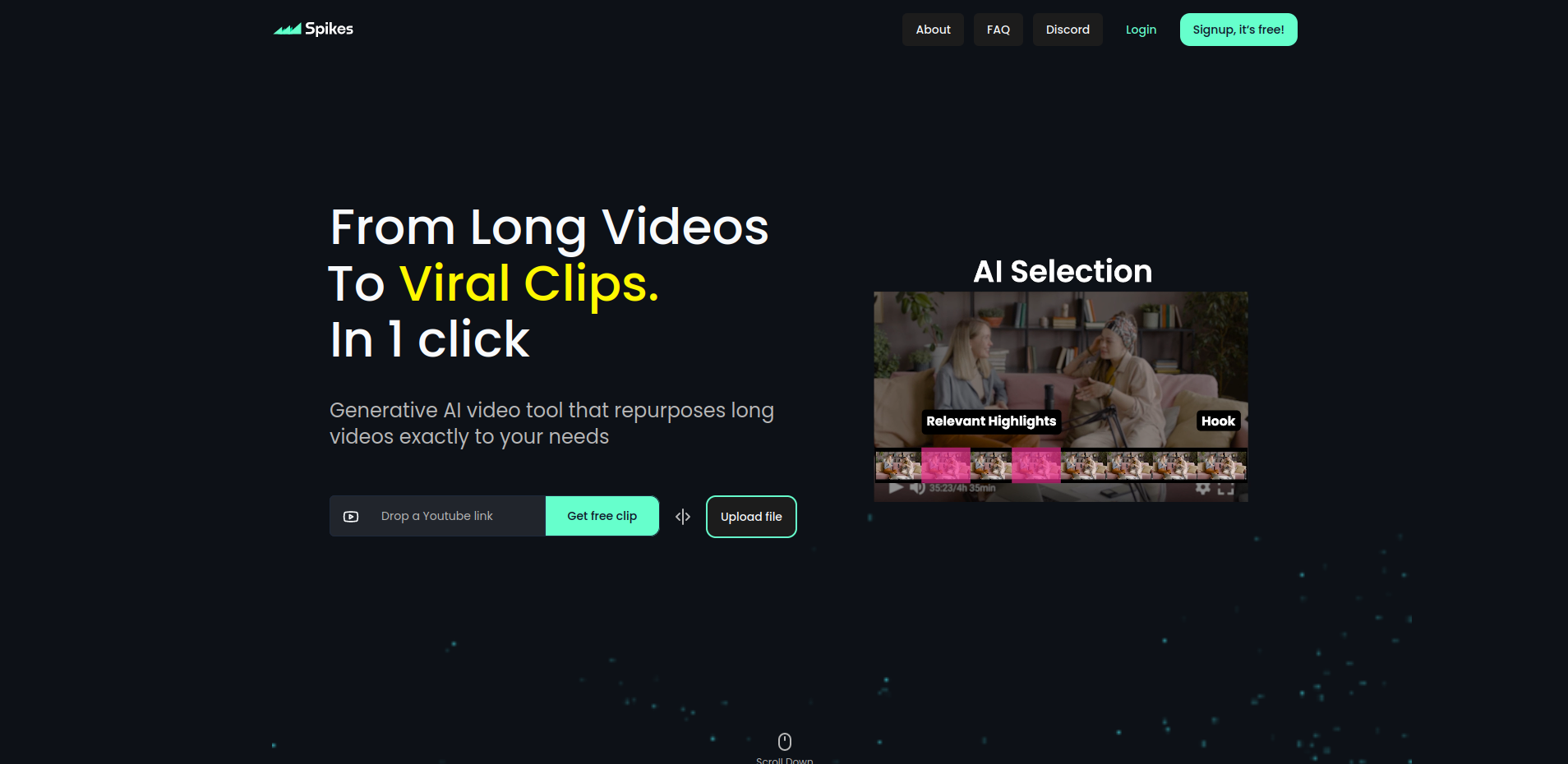 Spikes Landingpage screenshot