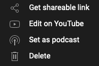 Set as Podcast